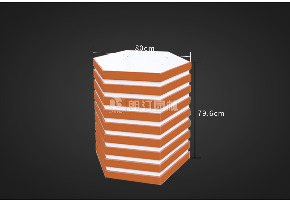 六边形艺术花箱尺寸信息