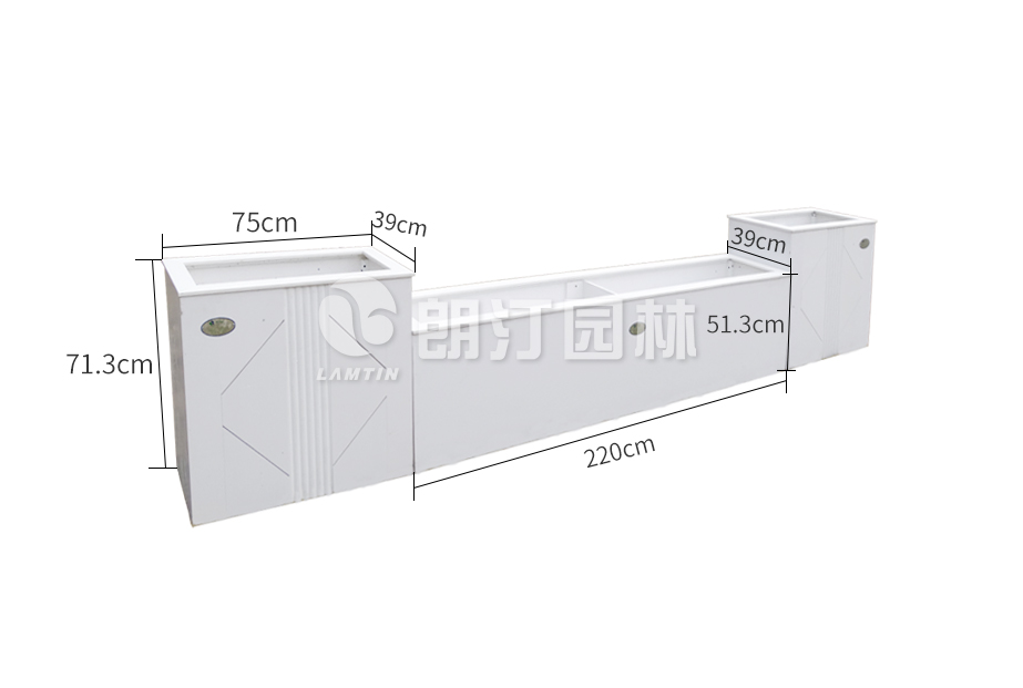 PVC户外花箱树池尺寸图