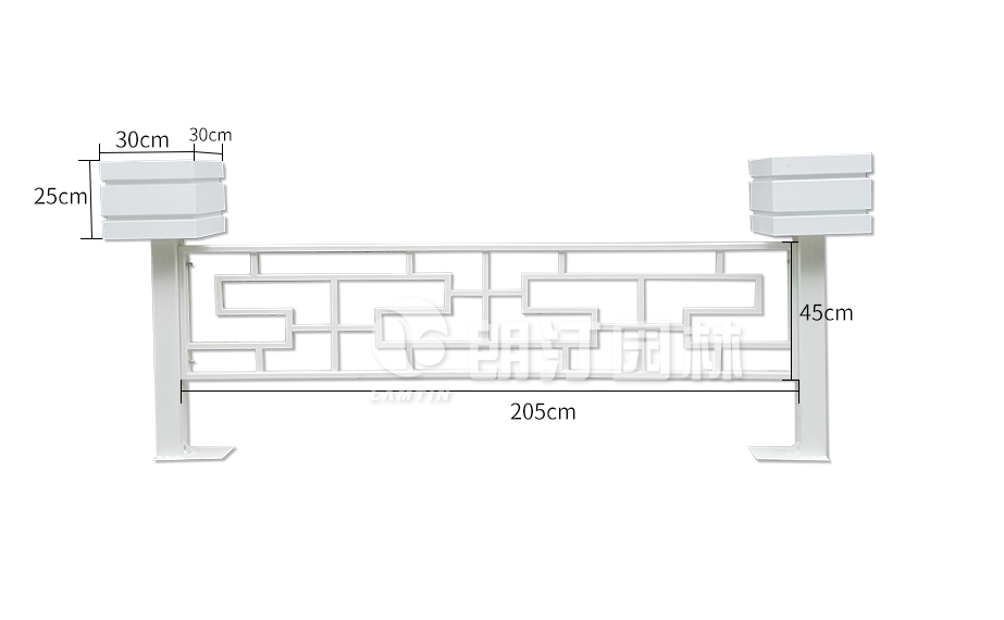 护栏花箱尺寸图